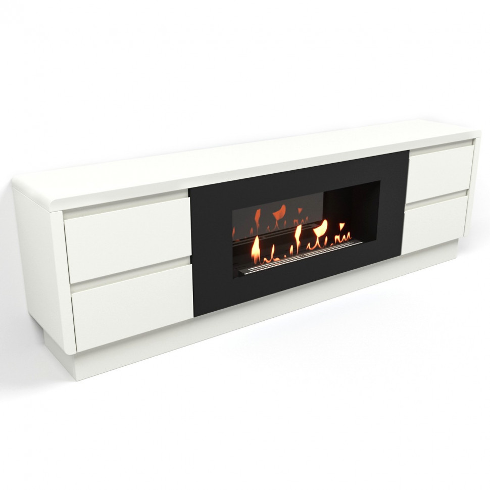 Тумба с биокамином Firelight BFP/P-1700 белая