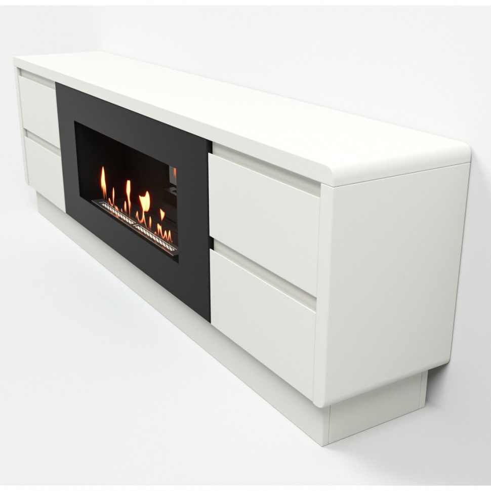 Тумба с биокамином Firelight BFP/P-1700 белая