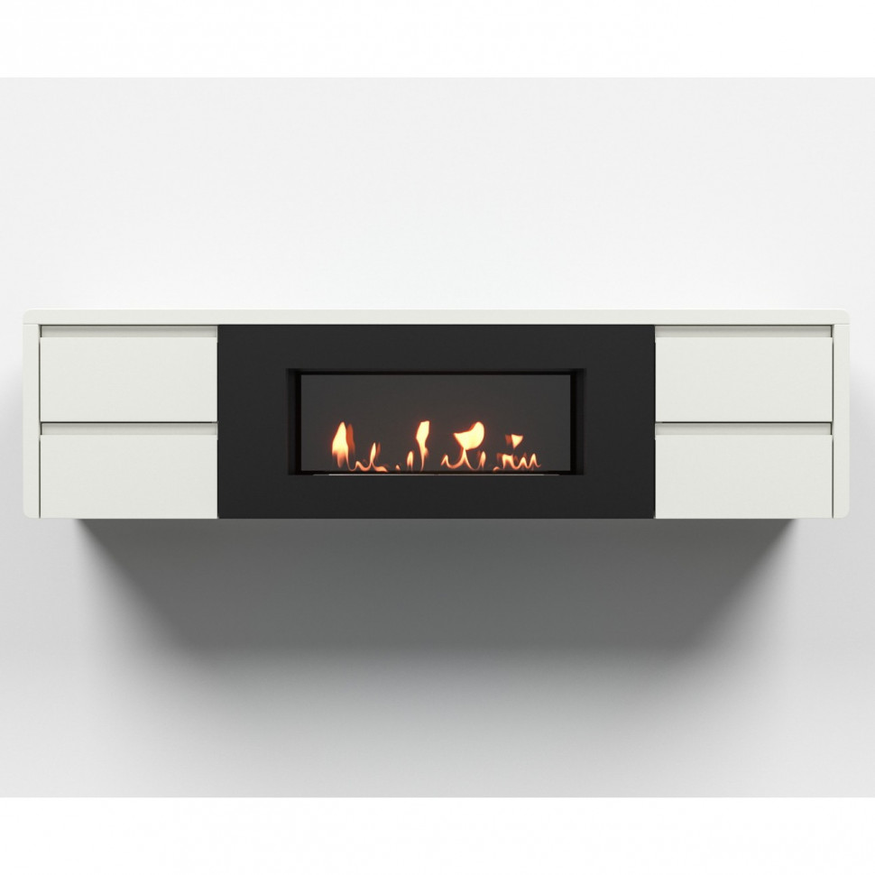 Тумба с биокамином Firelight BFP/P-1700 белая