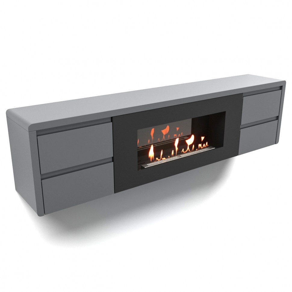 Тумба с биокамином Firelight BFP/P-1700 графит