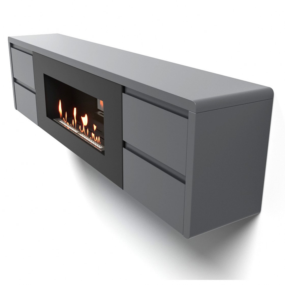 Тумба с биокамином Firelight BFP/P-1700 графит