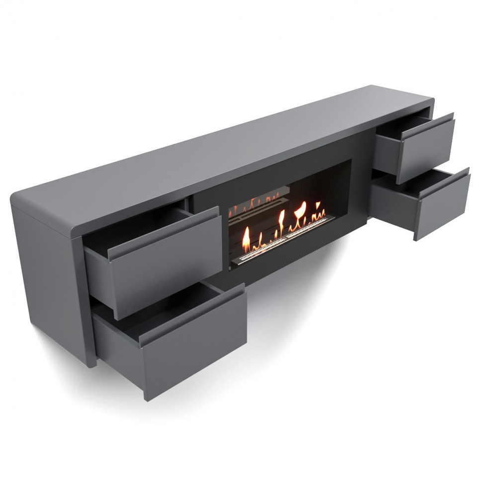 Тумба с биокамином Firelight BFP/P-1700 графит