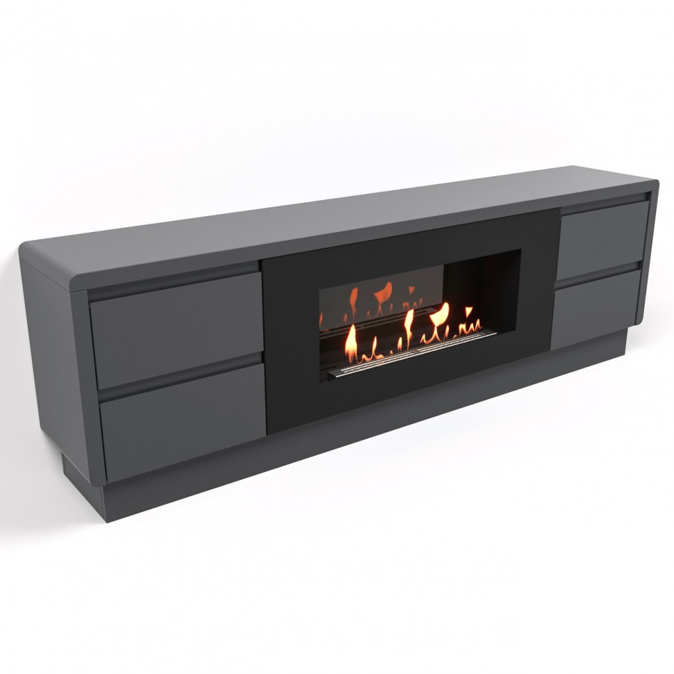 Тумба с биокамином Firelight BFP/P-1700 графит
