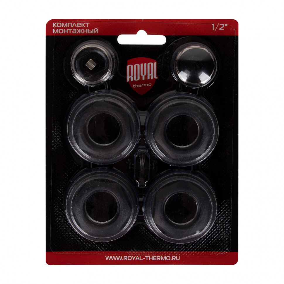 Комплект монтажный Royal Thermo 1”х 1/2quot; черный