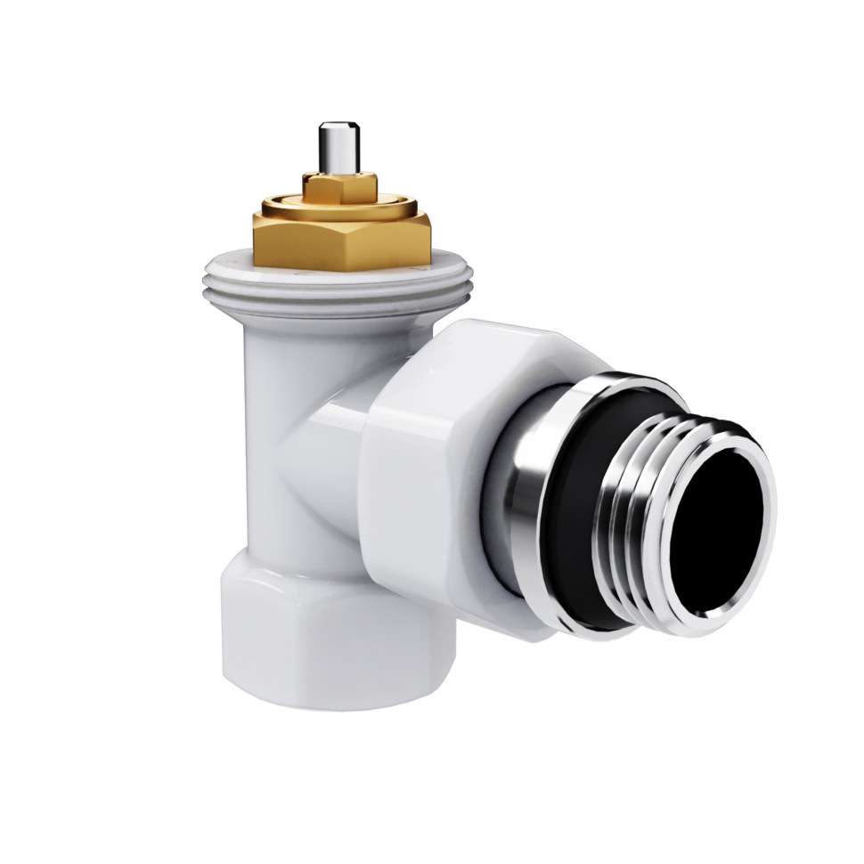 Набор термостатический угловой Royal Thermo Design 1/2quot;М30х1,5 (Белый)