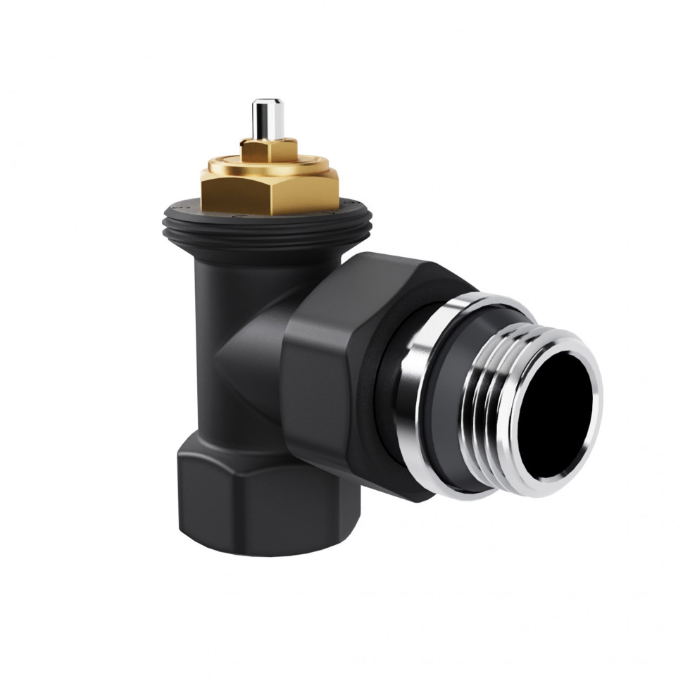 Набор термостатический угловой Royal Thermo Design 1/2quot;М30х1,5 (Черный)