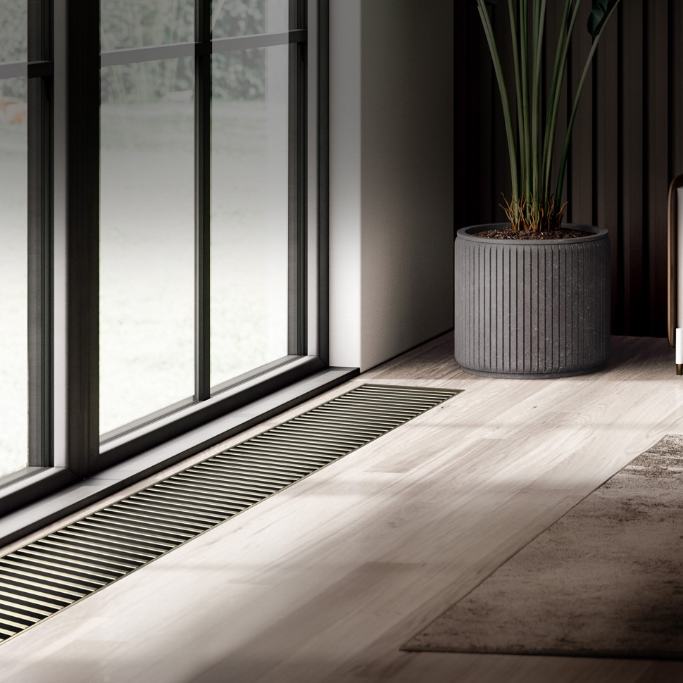 Конвектор внутрипольный Royal Thermo ATRIUM TURBO-90/400/2800-DG-U-LB