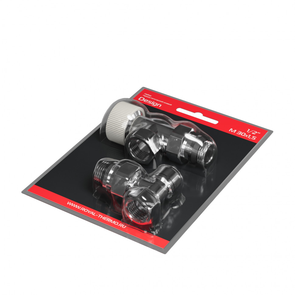 Набор термостатический осевой Royal Thermo Design 1/2quot;М30х1,5 (Хром)