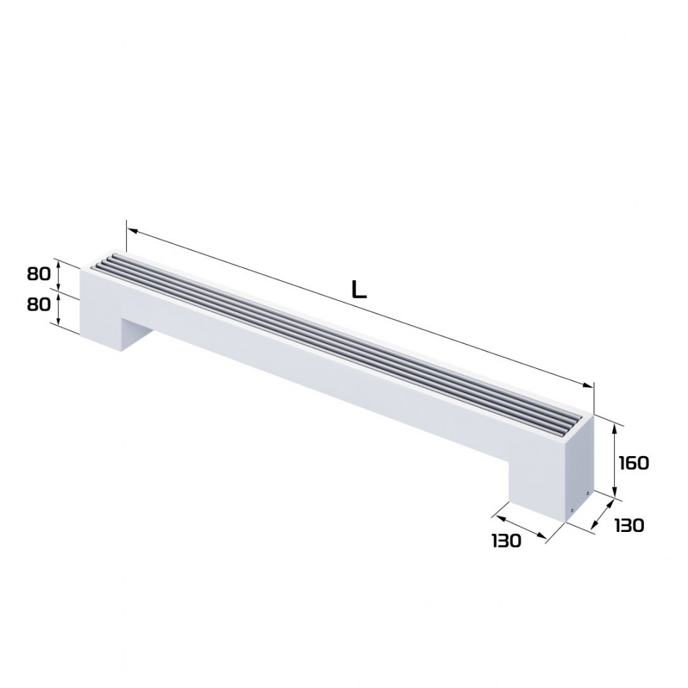 Конвектор напольный Royal Thermo STEP-80/130/1500-1-N-WT-LG-NA