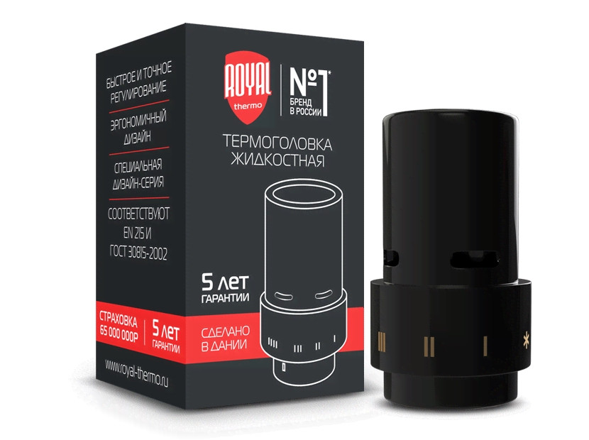 Термоголовка жидкостная ROYAL THERMO Design, Click (черный)